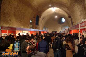 La sala di Castel Sant'Elmo che ospita i comics-shops