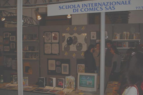 Il mega stand della Scuola Internazionale di Comics