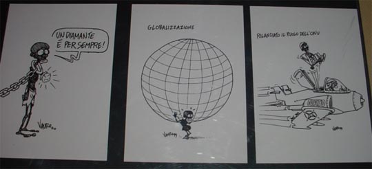 Alcune vignette al vetriolo del mitico Vauro da "Africartoon: la satira termometro di libert"