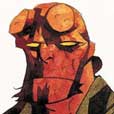 L'infernale Hellboy in un disegno di Mike Mignola