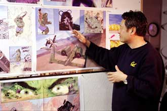 Ang Lee illustra lo storyboard di una scena spettacolare