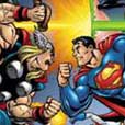 La JLA contro i Vendicatori in un disegno di George Perez