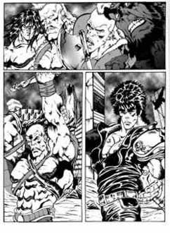 Tavola di prova di Kenshiro disegnata da Enzo Troiano