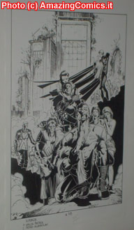Tavola originale degli X-Men disegnata da Wilce Portacio